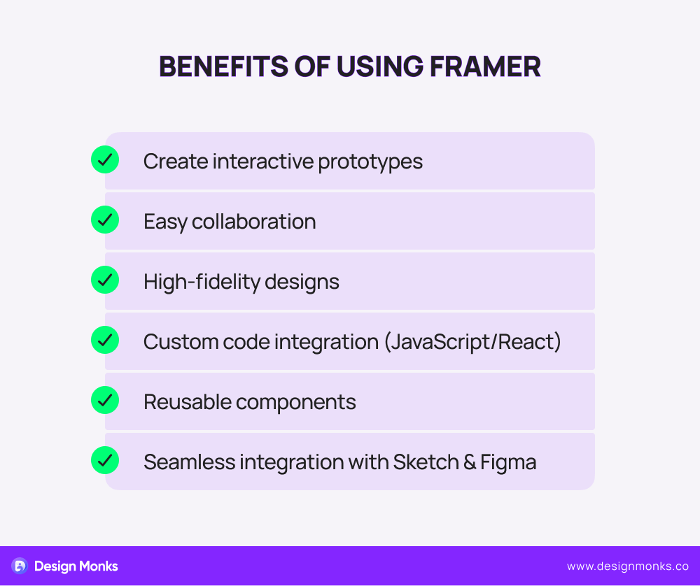 Benefits of Using Framer