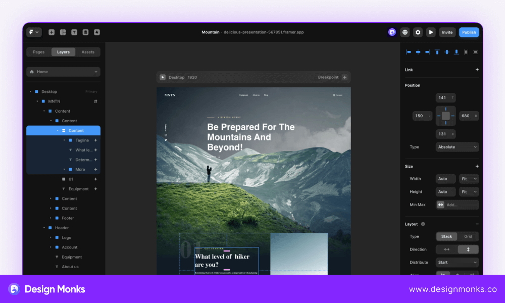 How to use Framer to Build A Website