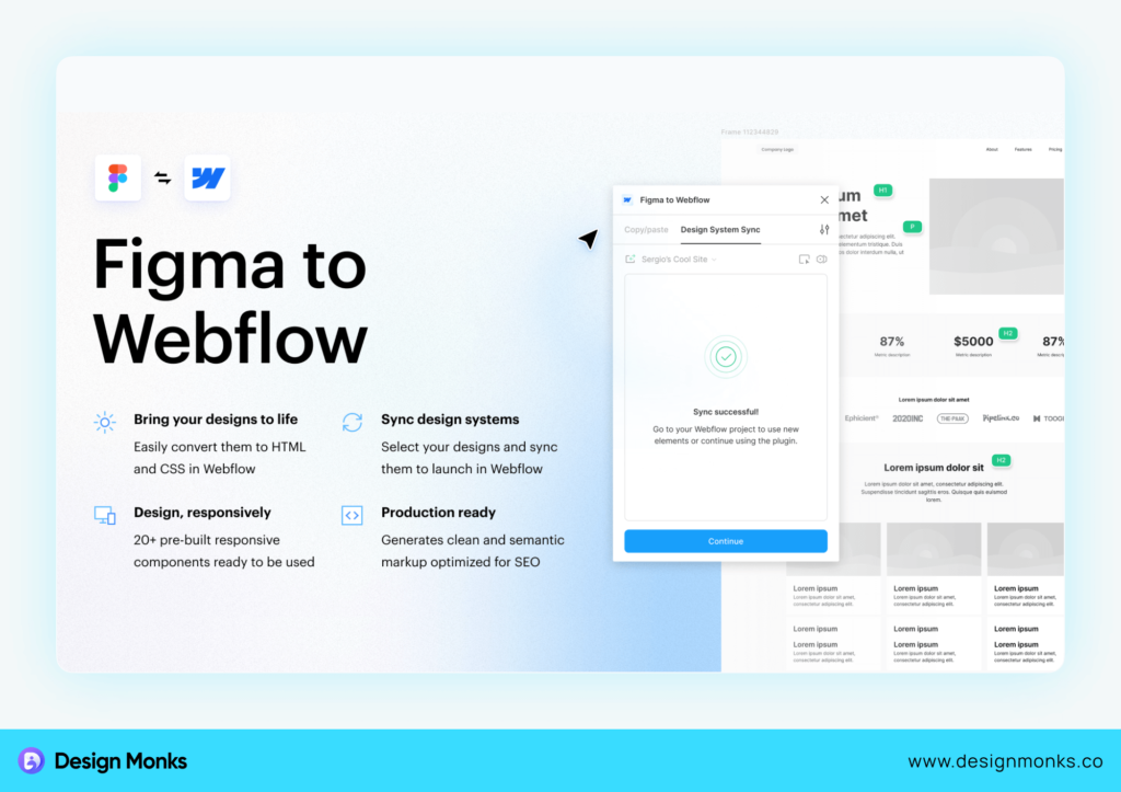 Webflow, Publish Figma Website on the Web