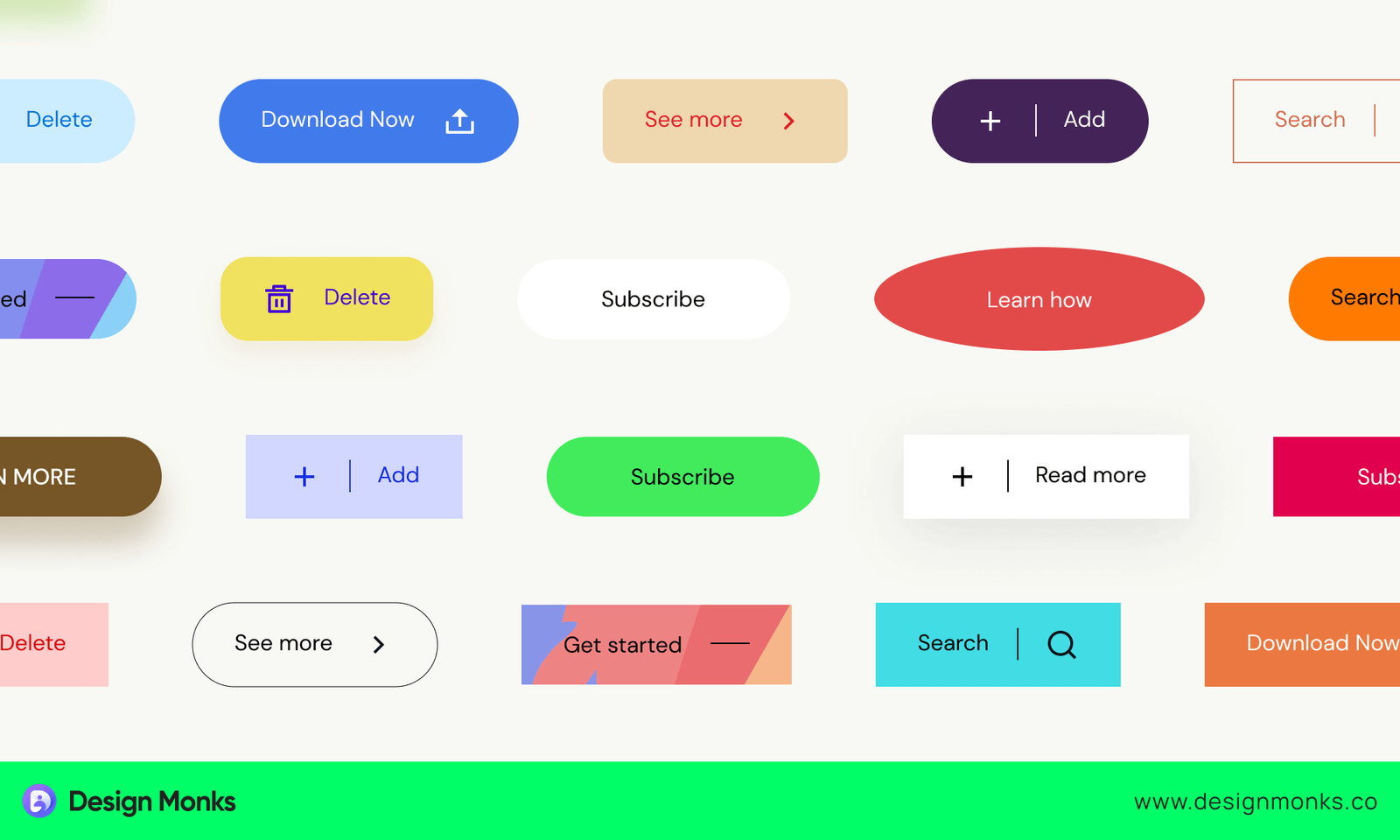 Different CTA Button Shapes, CTA best practices