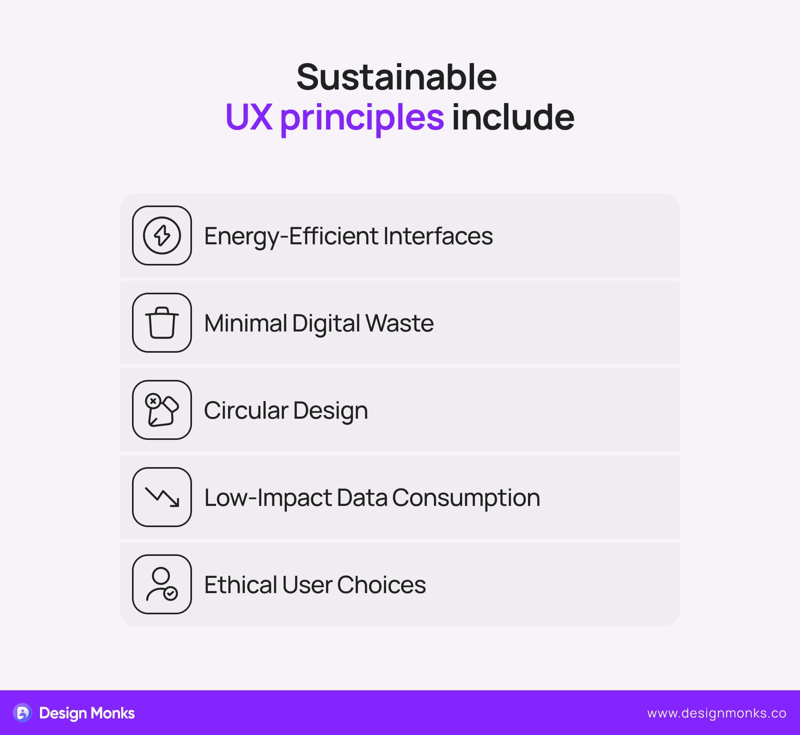 Sustainable UX integrates principles